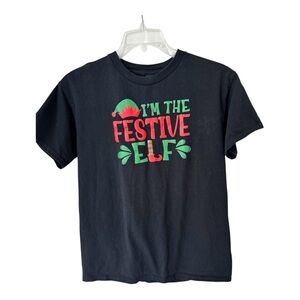 Gildan Black Festive Elf Short Sleeve Tee